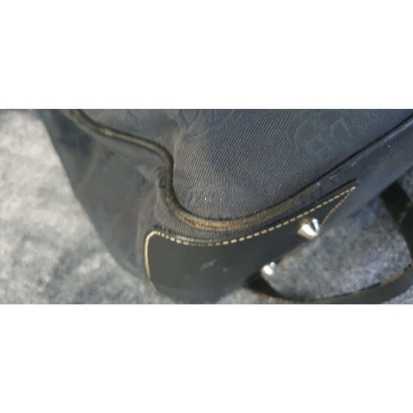 Dooney & Bourke Midnight Blue Signature Canvas Leather Trim Satchel Shoulder Bag - Picture 12 of 16
